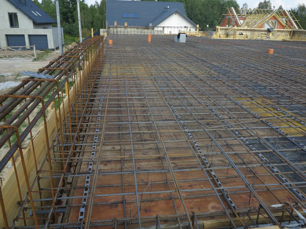 Zbrojenie stropu nad parterem 