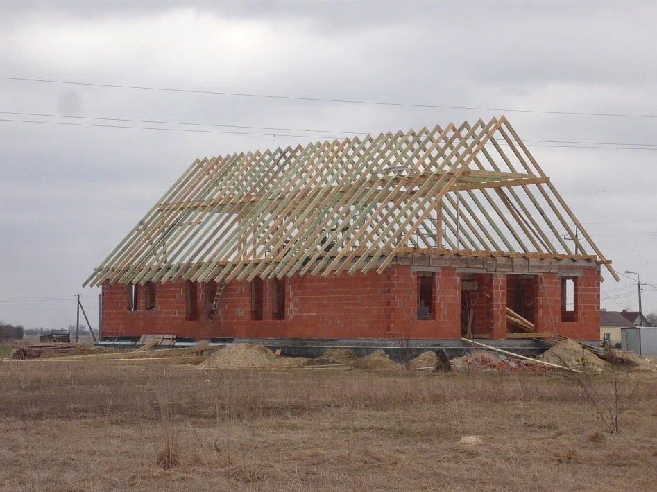 Budowa Domu jednorodzinnego, stan surowy, więźba dachowa
