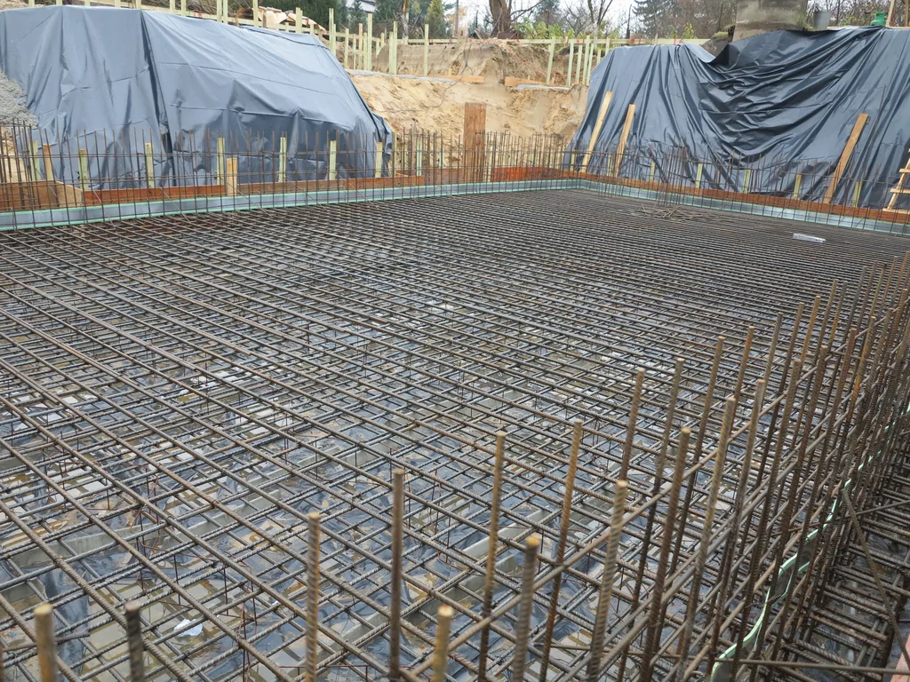 Zbrojenie płyty fundamentowej 