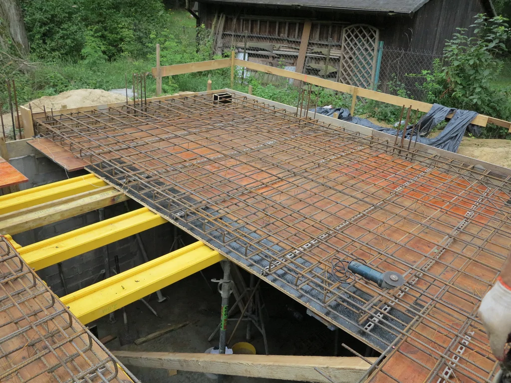 zbrojenie stropu parteru 